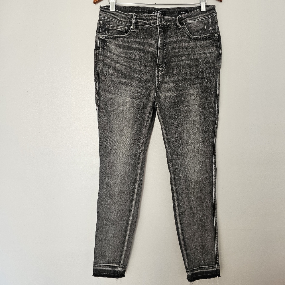 Judy Blue westminster high rise tummy control skinny fit jeans grey size 15 / 32
